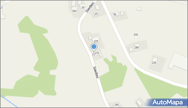 Siedlec, Siedlec, 117, mapa Siedlec