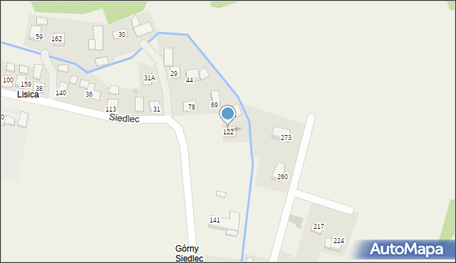 Siedlec, Siedlec, 122, mapa Siedlec