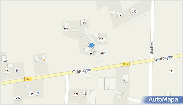 Siedlec, Siedlec, 128, mapa Siedlec