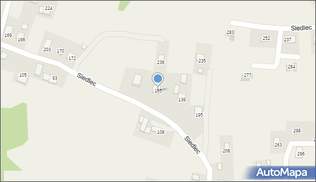 Siedlec, Siedlec, 165, mapa Siedlec