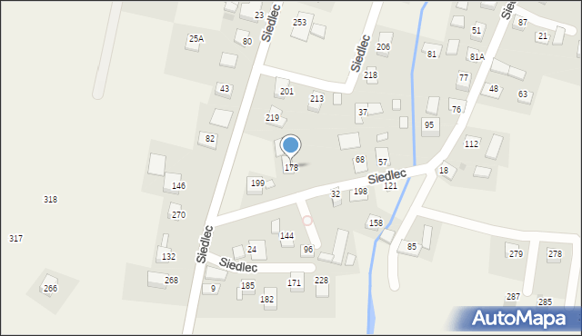 Siedlec, Siedlec, 178, mapa Siedlec