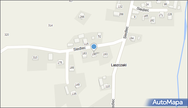 Siedlec, Siedlec, 190, mapa Siedlec