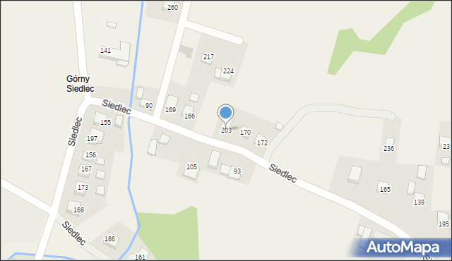 Siedlec, Siedlec, 203, mapa Siedlec