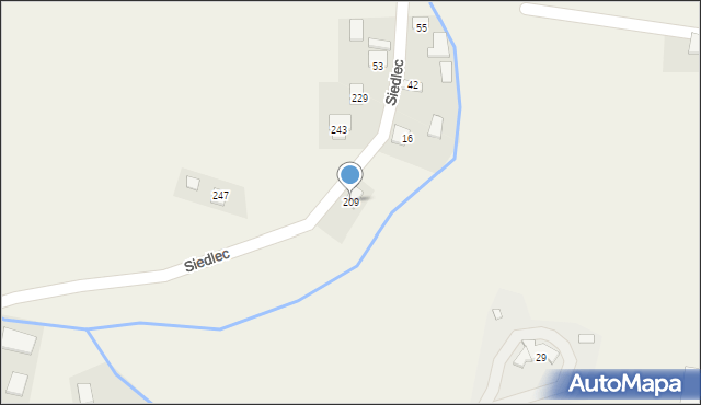 Siedlec, Siedlec, 209, mapa Siedlec