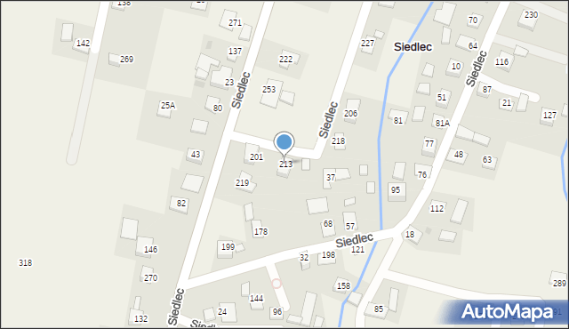 Siedlec, Siedlec, 213, mapa Siedlec