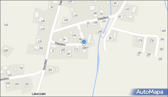 Siedlec, Siedlec, 228, mapa Siedlec