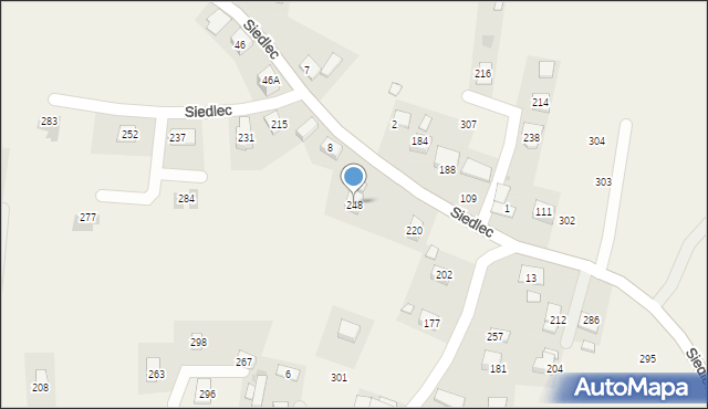 Siedlec, Siedlec, 248, mapa Siedlec