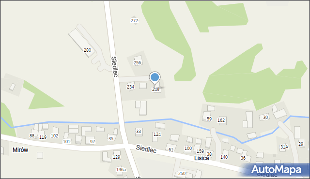 Siedlec, Siedlec, 249, mapa Siedlec