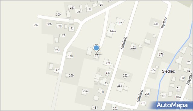Siedlec, Siedlec, 25, mapa Siedlec
