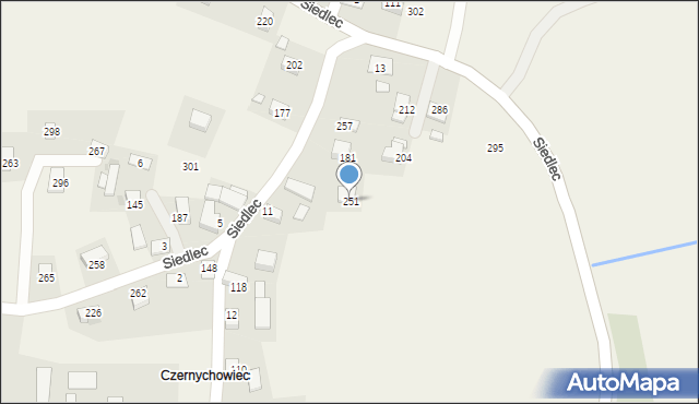 Siedlec, Siedlec, 251, mapa Siedlec