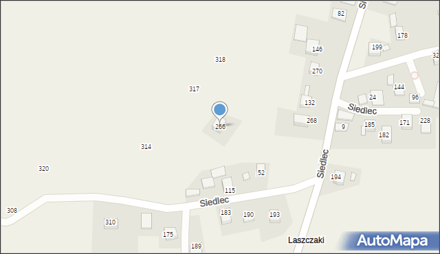 Siedlec, Siedlec, 266, mapa Siedlec