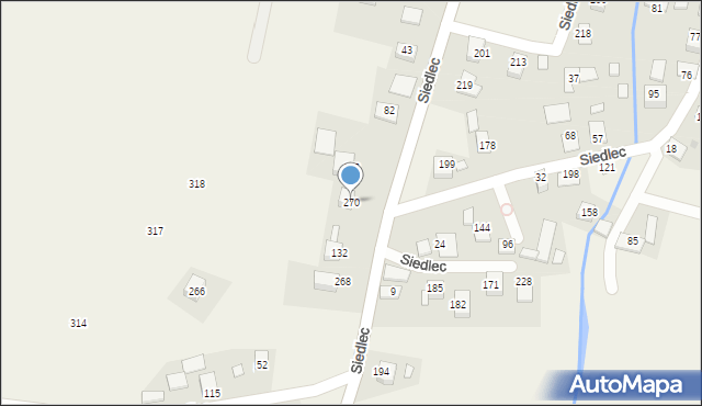 Siedlec, Siedlec, 270, mapa Siedlec
