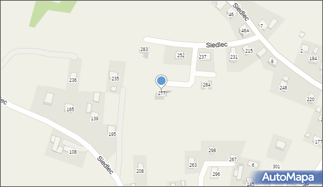 Siedlec, Siedlec, 277, mapa Siedlec