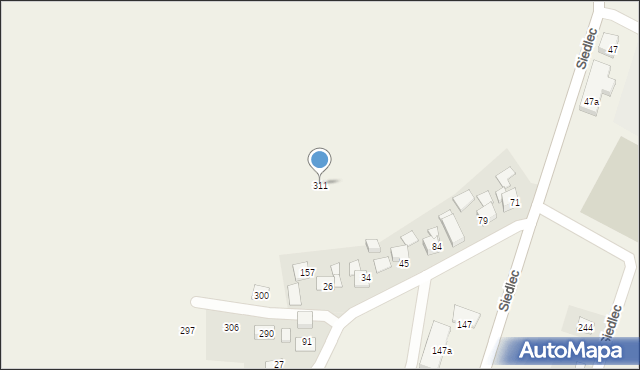 Siedlec, Siedlec, 311, mapa Siedlec