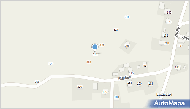 Siedlec, Siedlec, 314, mapa Siedlec