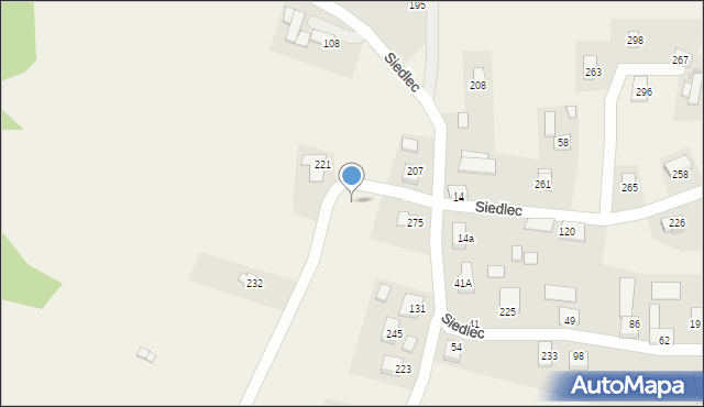 Siedlec, Siedlec, 322, mapa Siedlec