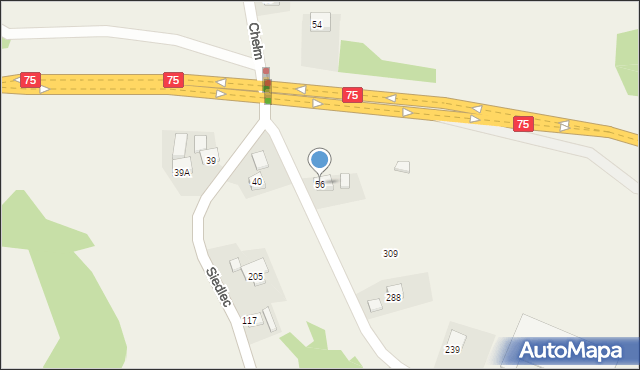 Siedlec, Siedlec, 56, mapa Siedlec