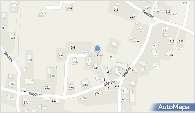Siedlec, Siedlec, 6, mapa Siedlec