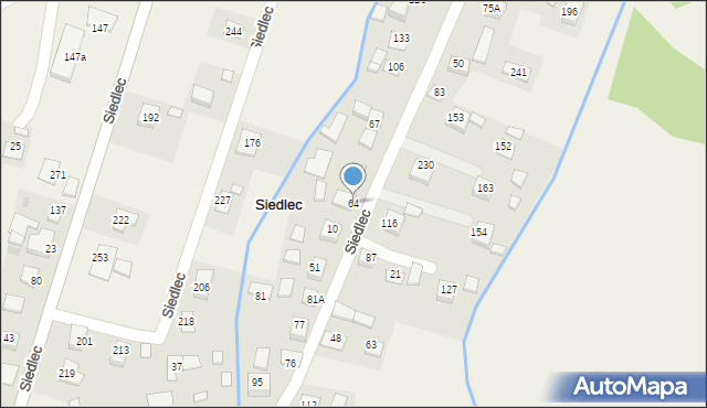 Siedlec, Siedlec, 64, mapa Siedlec