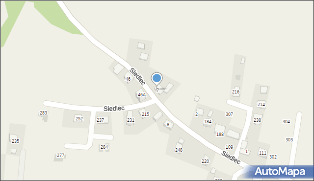 Siedlec, Siedlec, 7, mapa Siedlec