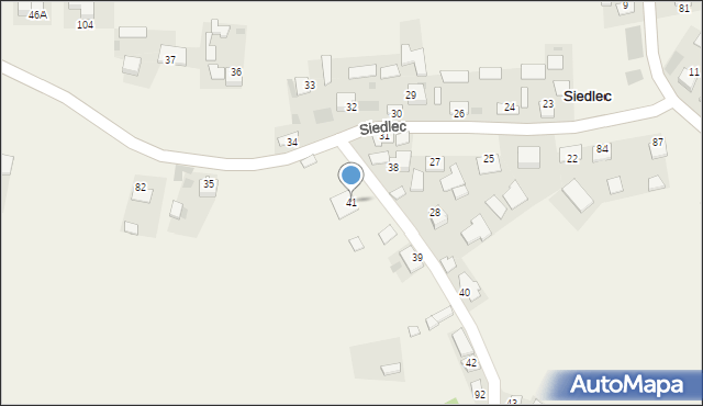 Siedlec, Siedlec, 41, mapa Siedlec