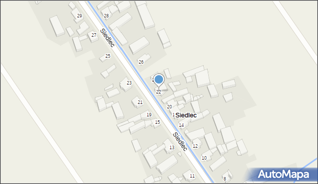 Siedlec, Siedlec, 22, mapa Siedlec