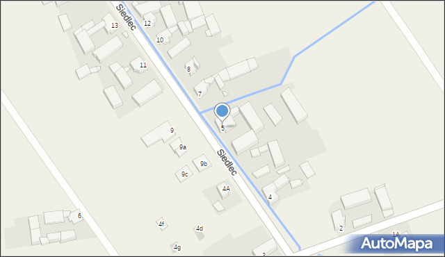 Siedlec, Siedlec, 5, mapa Siedlec
