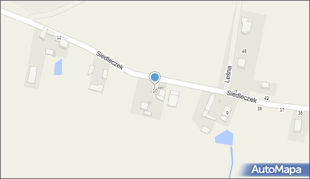 Siedleczek, Siedleczek, 10, mapa Siedleczek
