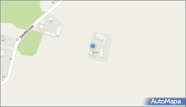 Siedleczek, Siedleczek, 13, mapa Siedleczek