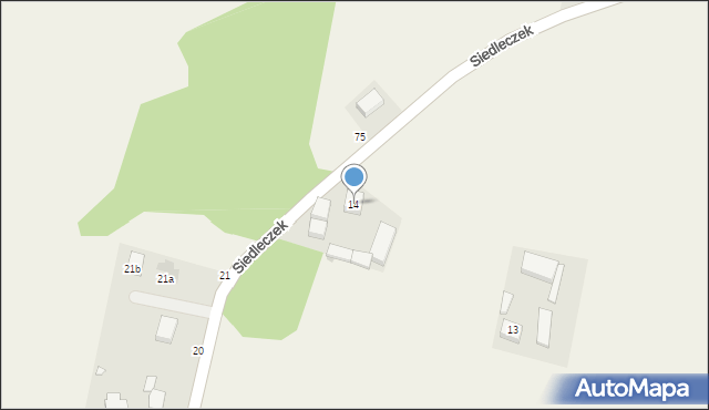 Siedleczek, Siedleczek, 14, mapa Siedleczek