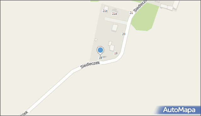 Siedleczek, Siedleczek, 18, mapa Siedleczek