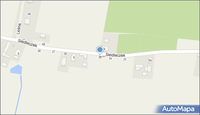 Siedleczek, Siedleczek, 35, mapa Siedleczek