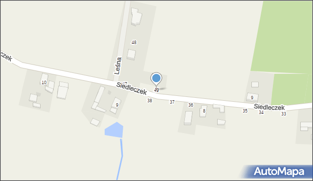 Siedleczek, Siedleczek, 49, mapa Siedleczek