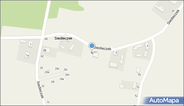 Siedleczek, Siedleczek, 5a, mapa Siedleczek