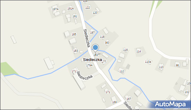 Siedleczka, Siedleczka, 181, mapa Siedleczka
