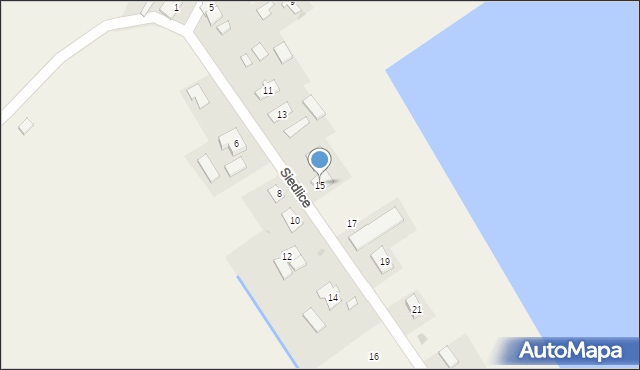 Siedlice, Siedlice, 15, mapa Siedlice