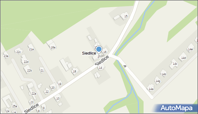Siedlice, Siedlice, 17, mapa Siedlice