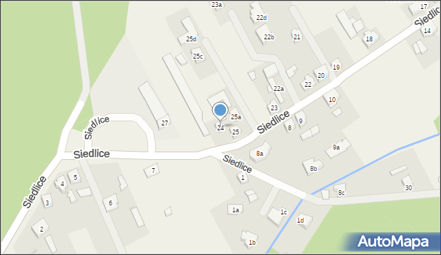 Siedlice, Siedlice, 24, mapa Siedlice