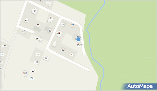 Siedlice, Siedlice, 75a, mapa Siedlice