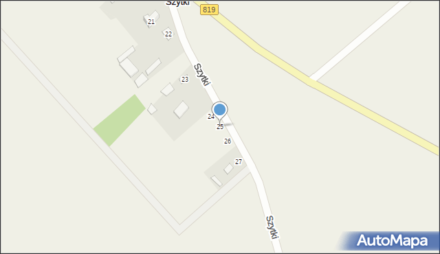 Siedliki, Siedliki, 25, mapa Siedliki