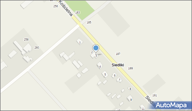 Siedliki, Siedliki, 3, mapa Siedliki