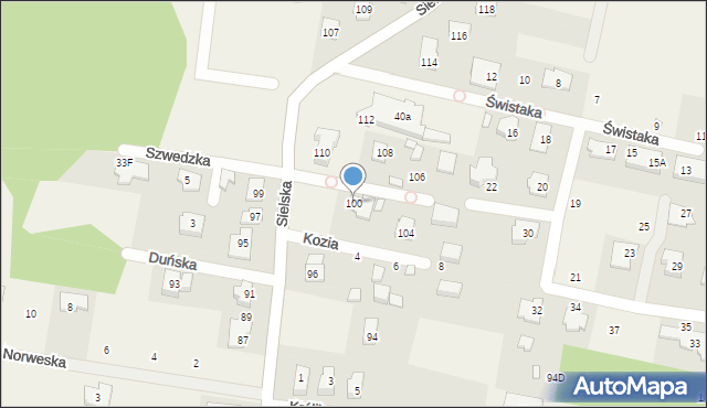 Siedliska, Sielska, 100, mapa Siedliska