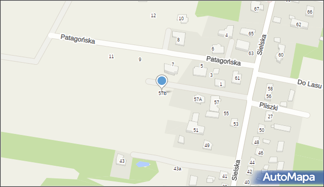 Siedliska, Sielska, 57b, mapa Siedliska