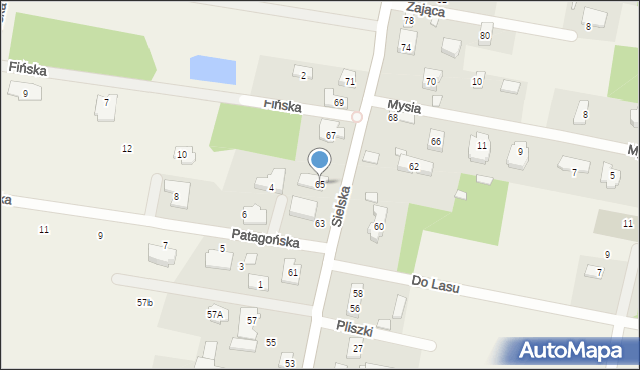 Siedliska, Sielska, 65, mapa Siedliska