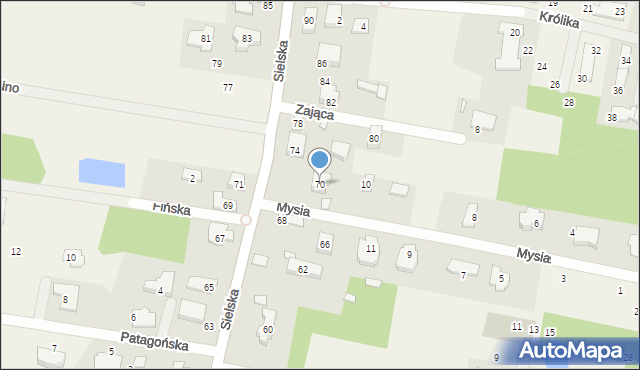 Siedliska, Sielska, 70, mapa Siedliska