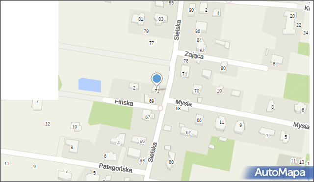Siedliska, Sielska, 71, mapa Siedliska