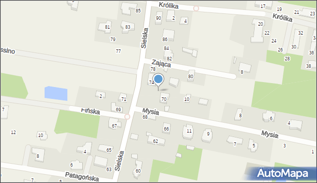 Siedliska, Sielska, 72, mapa Siedliska