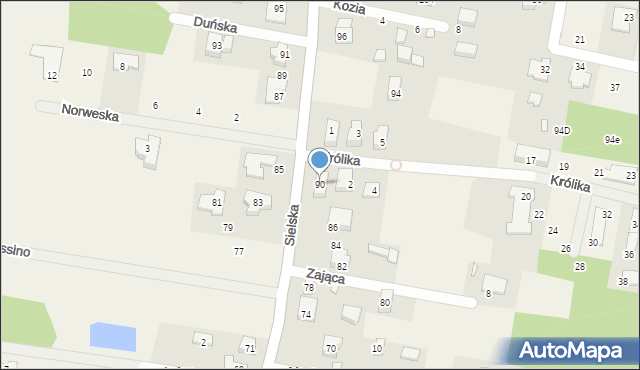 Siedliska, Sielska, 90, mapa Siedliska