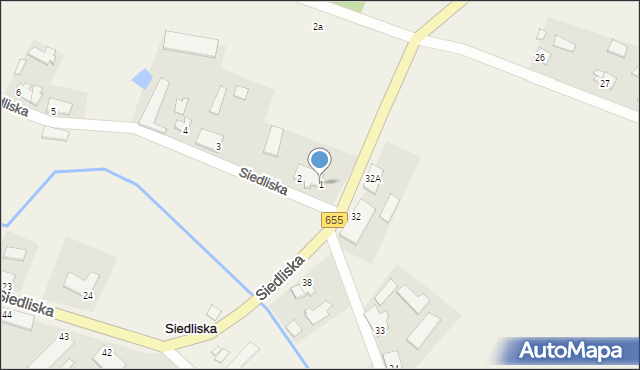 Siedliska, Siedliska, 1, mapa Siedliska