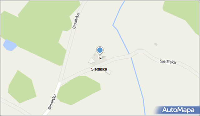 Siedliska, Siedliska, 34, mapa Siedliska
